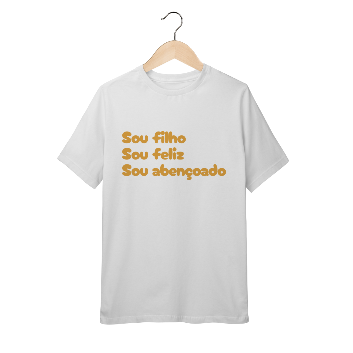 Camiseta Quality Infantil (10 a 14) - Sou Filho, Sou Feliz, Sou Abençoado