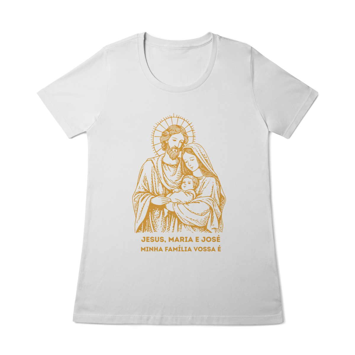 Camiseta Feminina Baby Long Quality - Sagrada Família