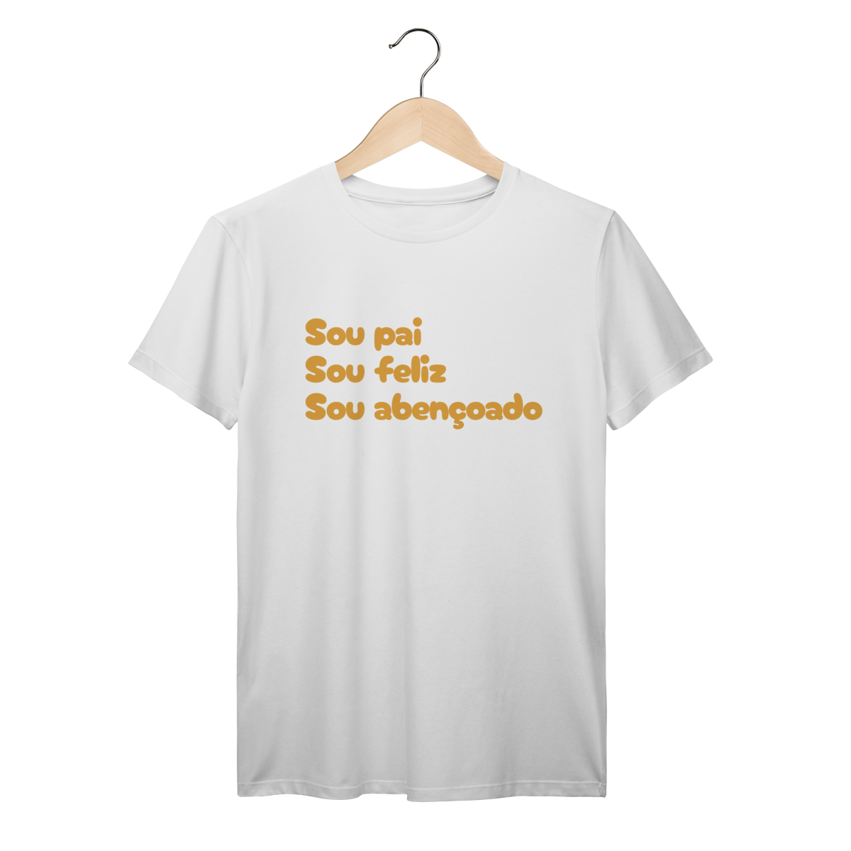 Camiseta Masculina T-Shirt Prime - Sou Pai, Sou Feliz, Sou Abençoado