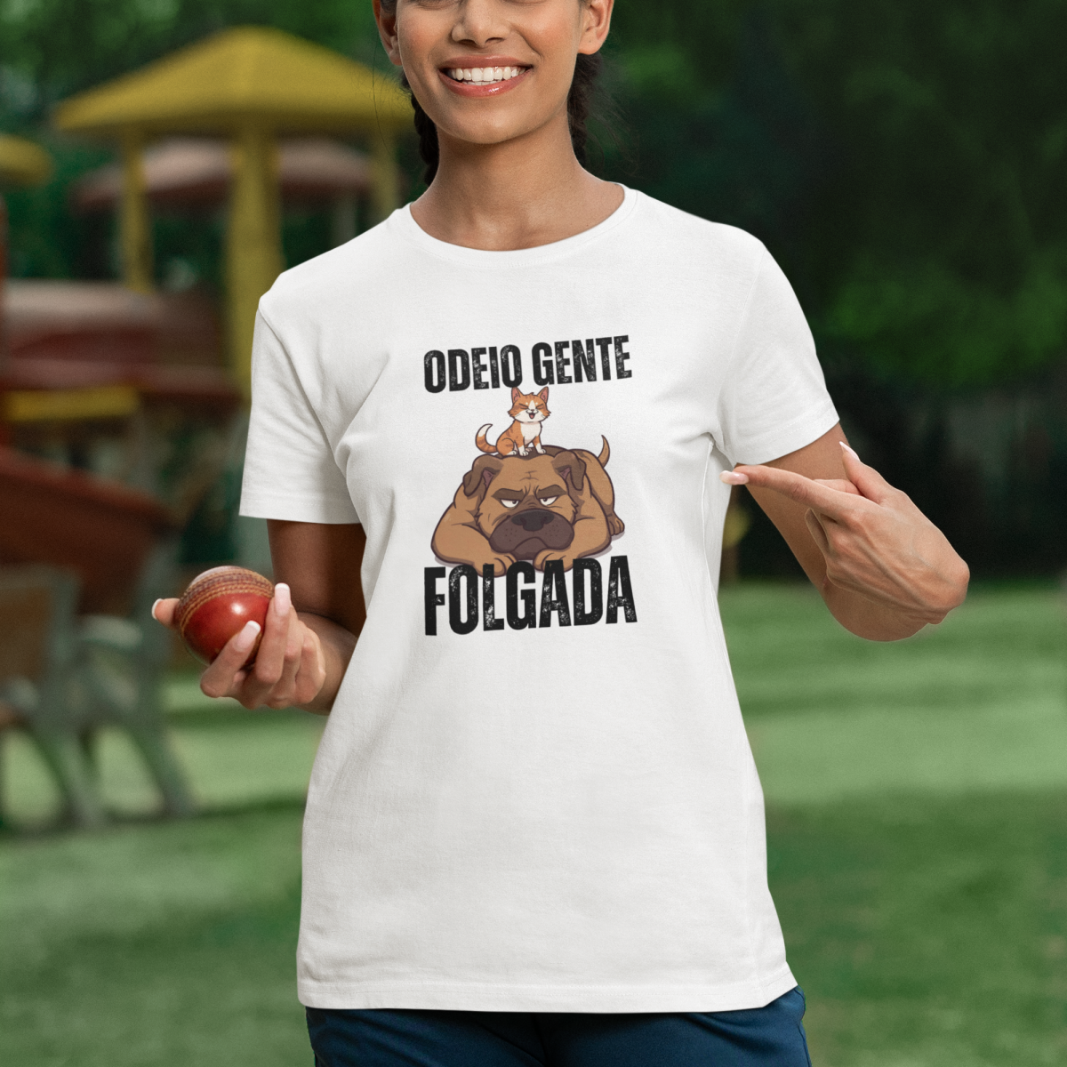 Camiseta Odeio gente Folgada