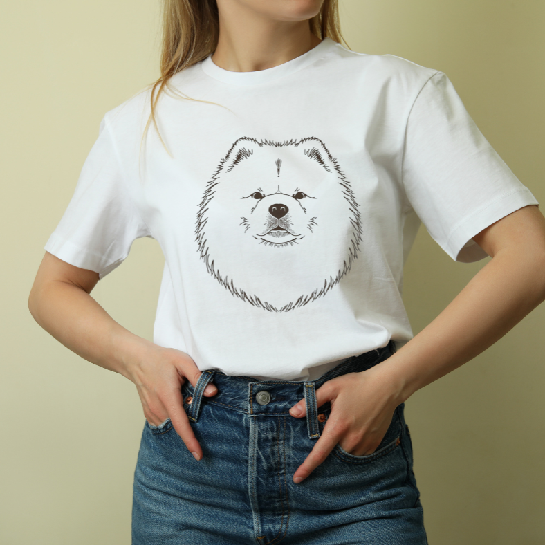 Camiseta Chow Chow Masculina Feminina Algodão Manga Curta
