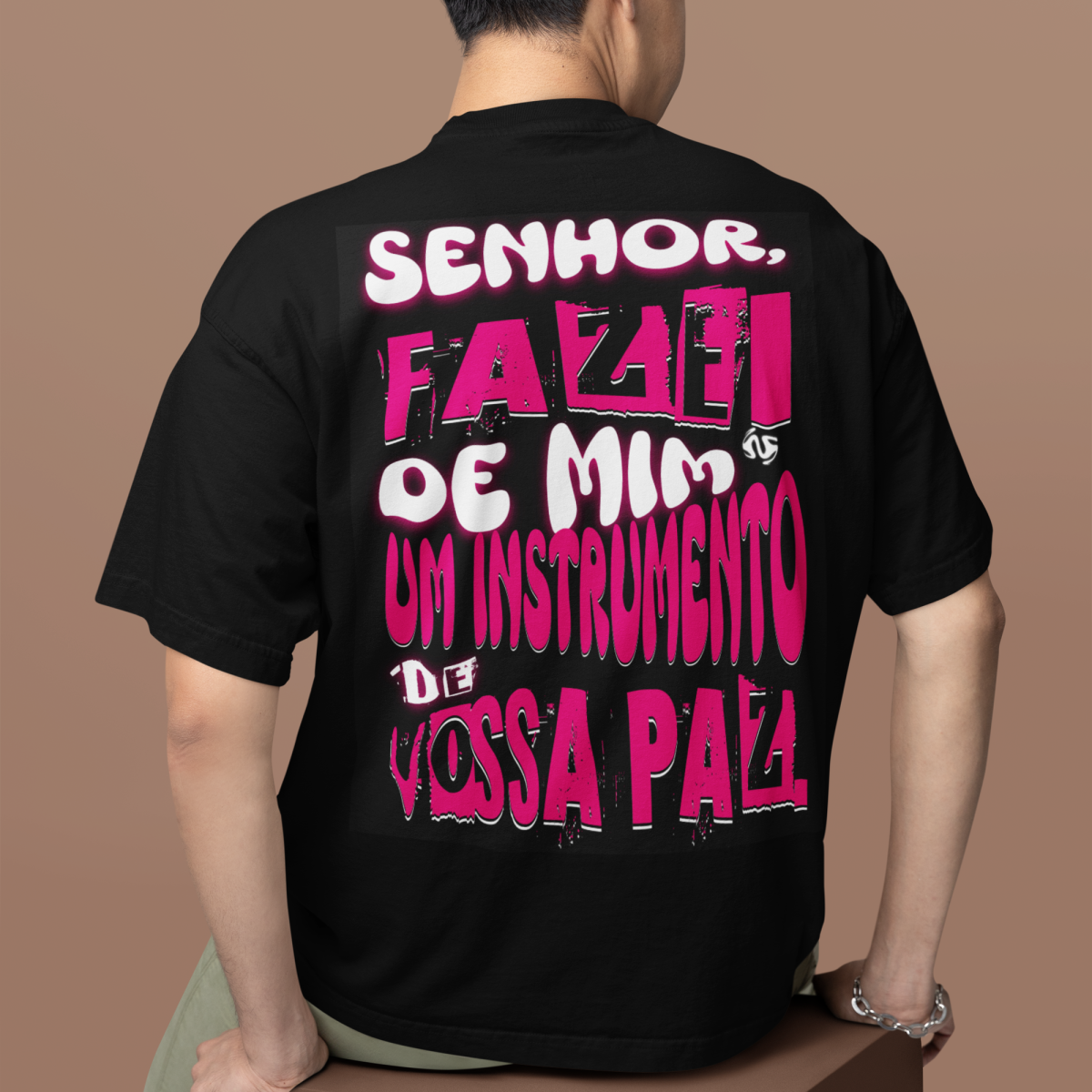 T-Shirt Quality – Instrumento de Paz (Frente e Costas)