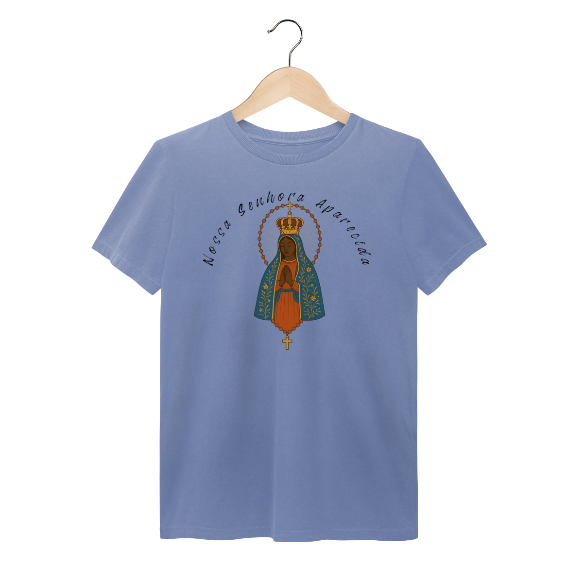 T-Shirt Estonada – Nossa Senhora Aparecida (Frente e Costas)