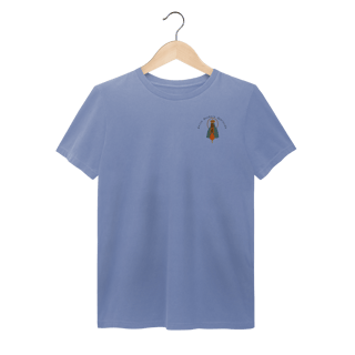 T-Shirt Estonada – Nossa Senhora Aparecida (Emblema na Frente + Estampa Grande nas Costas)