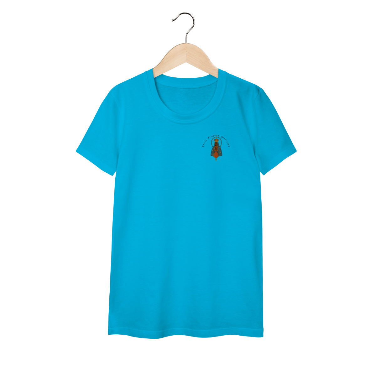 Baby Long Classic – Nossa Senhora Aparecida (Emblema na Frente + Estampa Grande nas Costas)