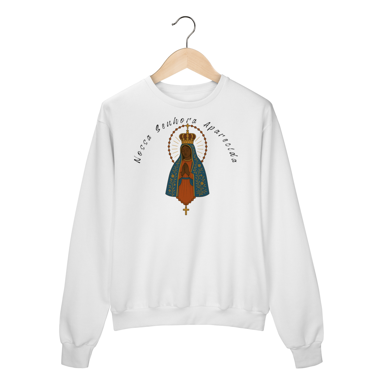 Moletom Prime Fechado – Nossa Senhora Aparecida (Frente e Costas)