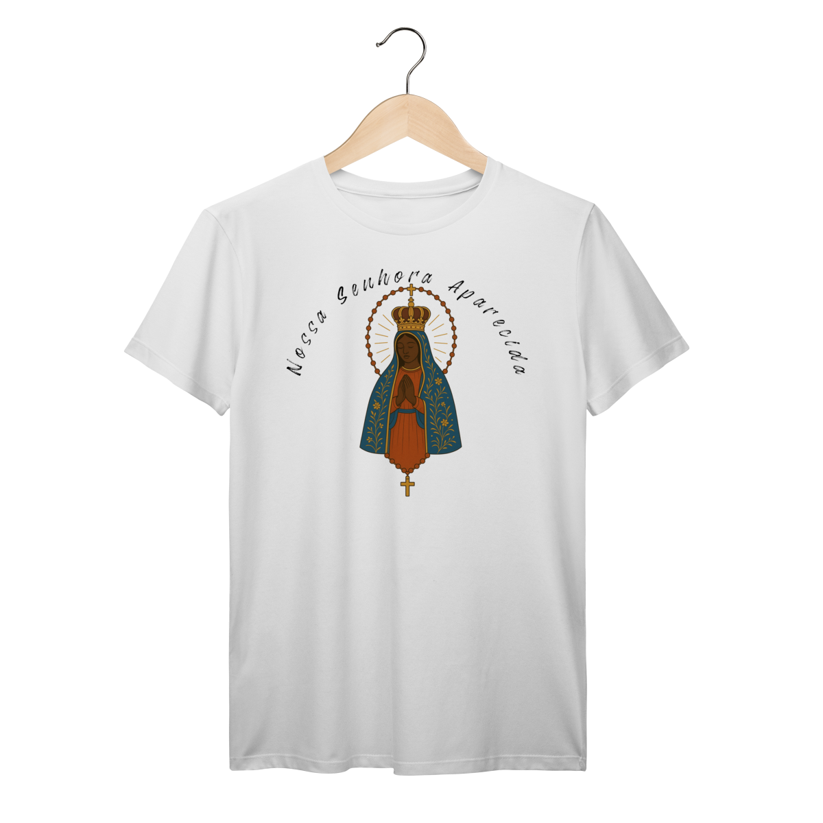 T-Shirt Prime – Nossa Senhora Aparecida (Estampas Grandes Frente e Costas)