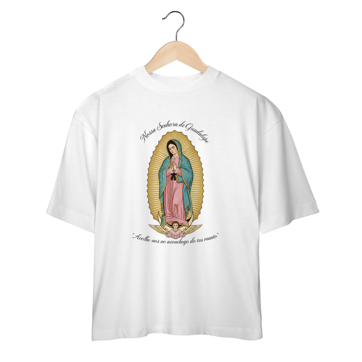 Camiseta Oversized – Nossa Senhora de Guadalupe | Fé com Presença