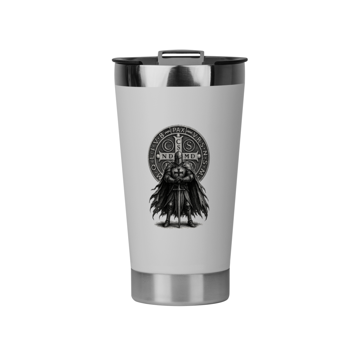 Copo Térmico – São Bento | Proteção e Fé em Cada Momento