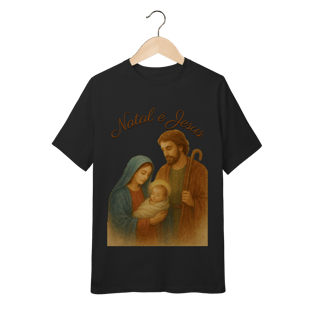 Camiseta Quality (10 a 14) Natal é Jesus – Sagrada Família