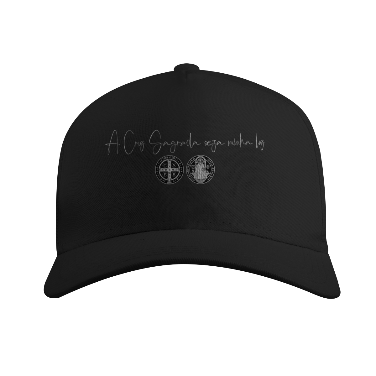 Boné Americano com Tela – São Bento | A Cruz Sagrada Seja Minha Luz