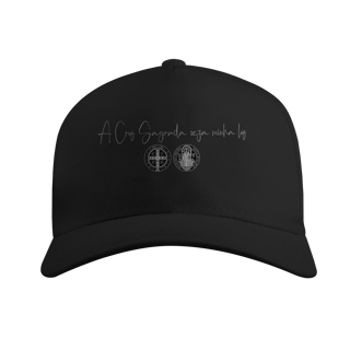 Boné Americano com Tela – São Bento | A Cruz Sagrada Seja Minha Luz