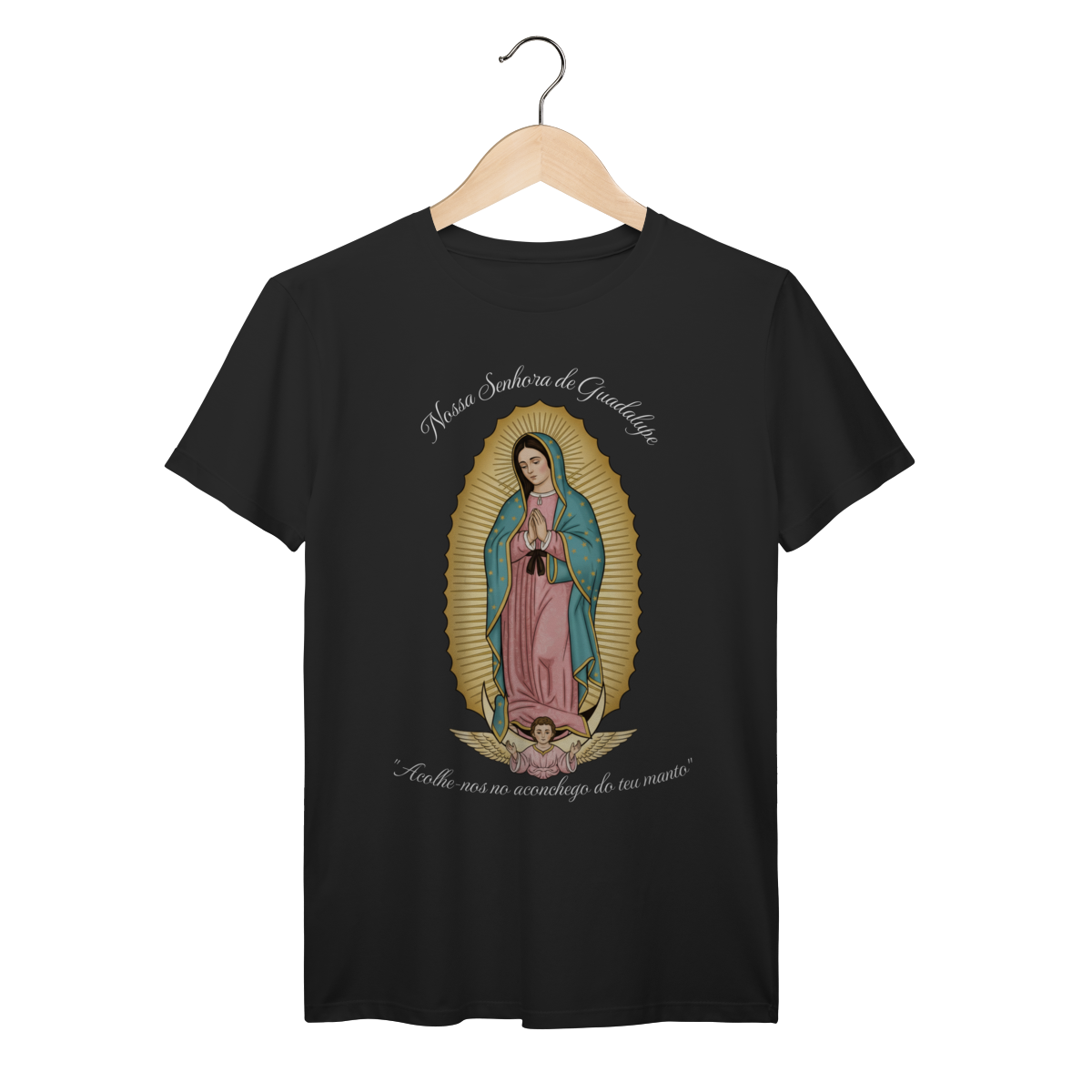 T-Shirt Prime – Nossa Senhora de Guadalupe | Fé em Cada Detalhe