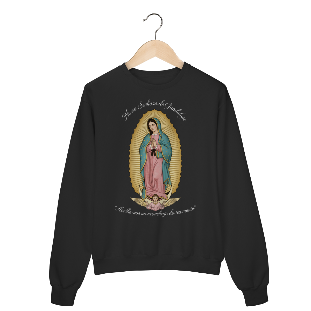 Moletom Prime Fechado – Nossa Senhora de Guadalupe | Fé, Proteção e Conforto