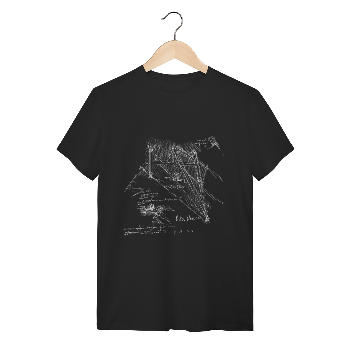 Camiseta Masculina Ornitóptero Da Vinci 100% Algodão Quality