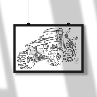 Poster F75 Sketch Cartoon