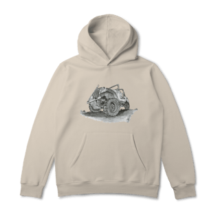 Jeep Willys Sketch | Moletom Canguru