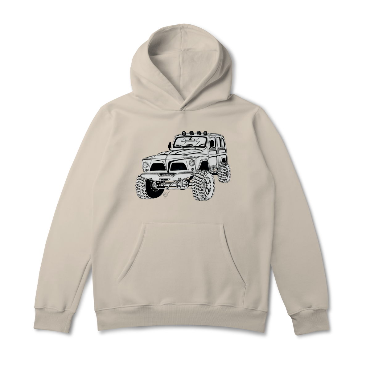 Nome do produto: Rural Willys Sketch | Moletom Canguru