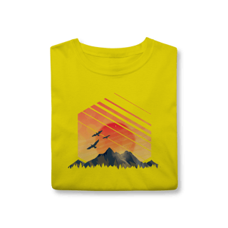 Camiseta Unisex - Por do Sol nas Montanhas