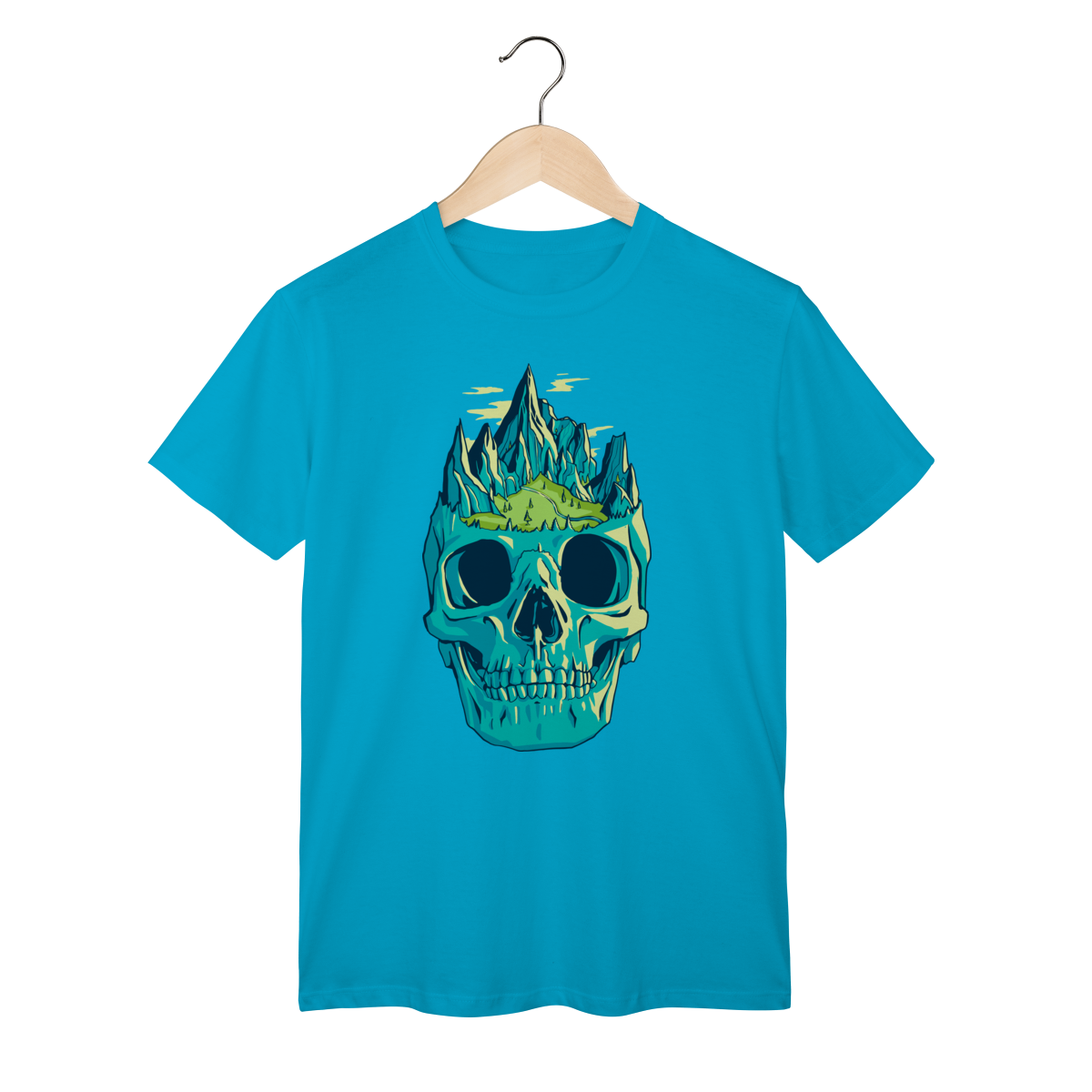 Camiseta Unisex - Caveira & Montanhas
