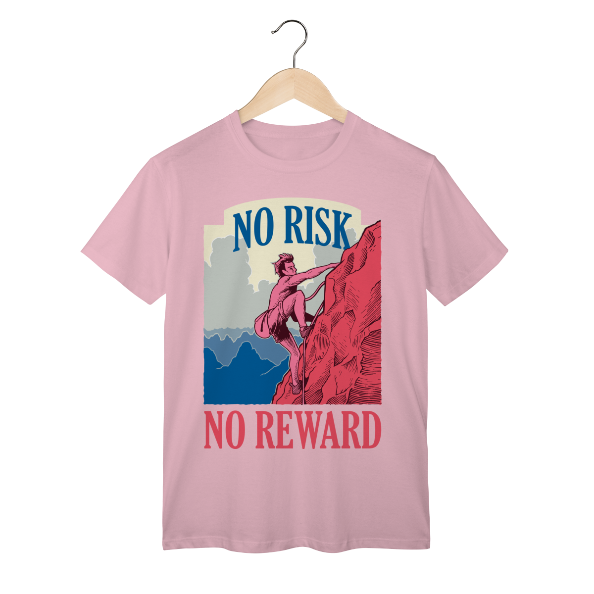Camiseta Unisex - Escalada - No Risk No Reward