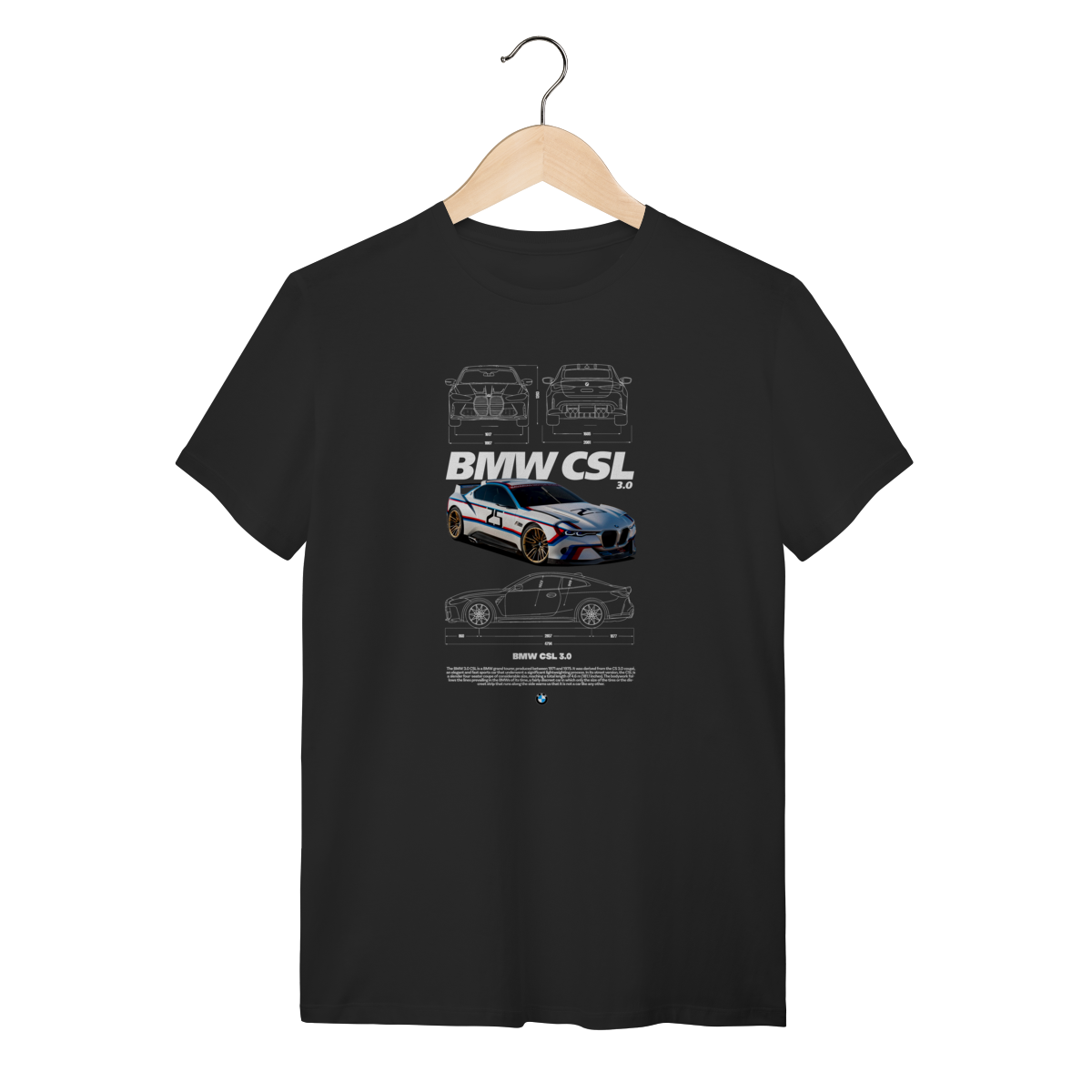 Camiseta BMW CSL 3.0 Tribute - Estampa Racing Heritage