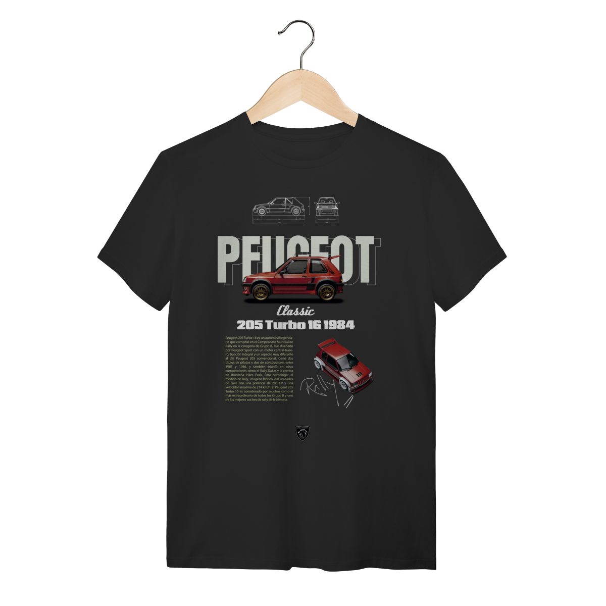Camiseta Peugeot 205 Turbo 16 - Lenda do Rally Grupo B