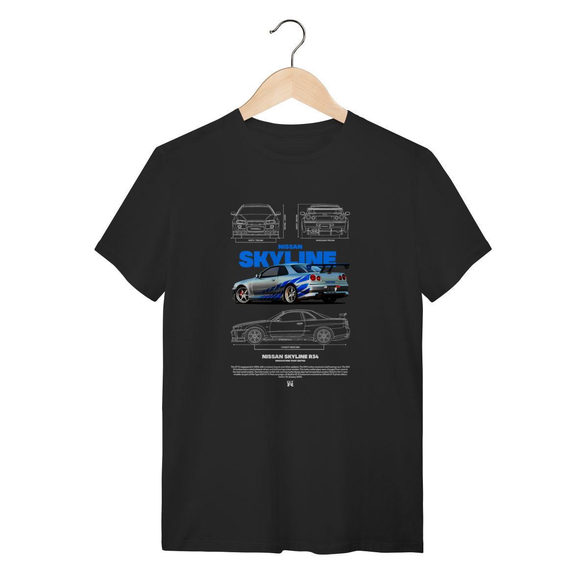 Camiseta Nissan Skyline GT-R R34 Fast- Estilo Velozes e Furiosos