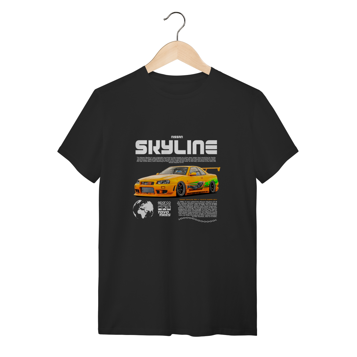 Camiseta Nissan Skyline R34 Tuning - Cultura Street Racing