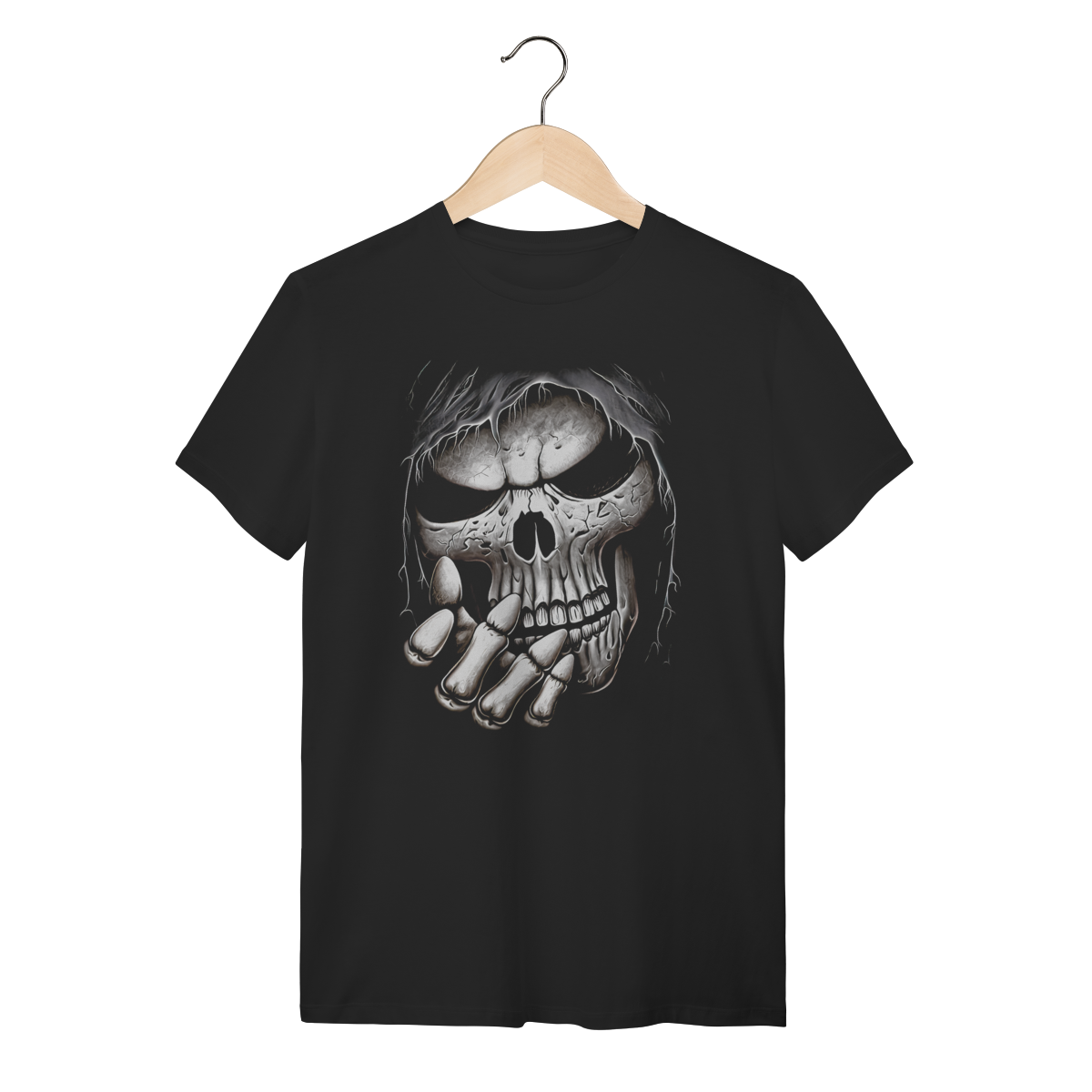 Camiseta Caveira Ceifador Dark - Estilo Horror e Metal - Algodão