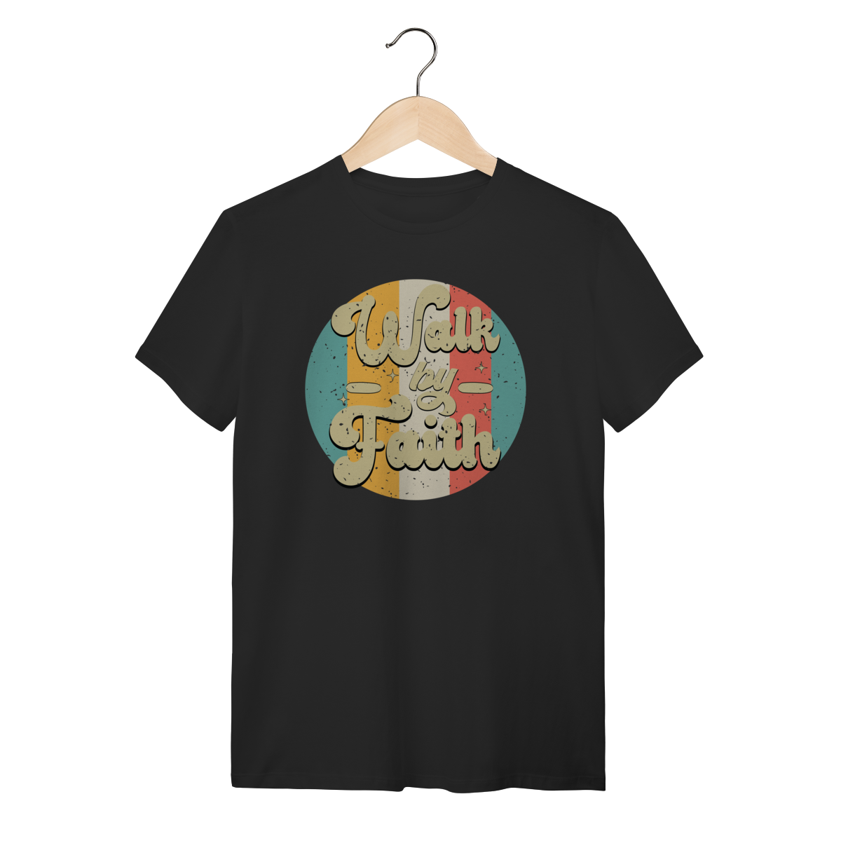 Camiseta Walk by Faith - Caminhe pela Fé - Estampa Vintage