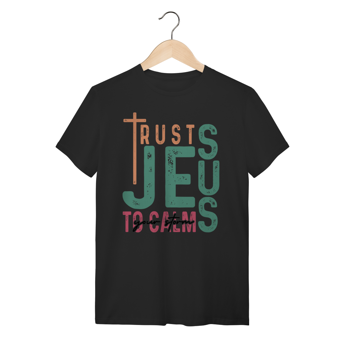 Camiseta Trust Jesus - Confie em Jesus - Algodão Premium