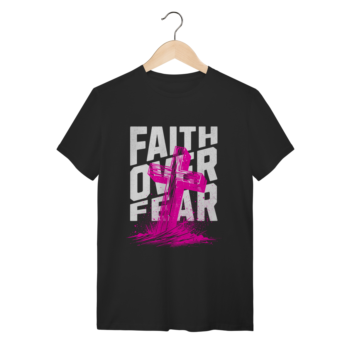 Camiseta Faith Over Fear - Fé acima do Medo - Streetwear