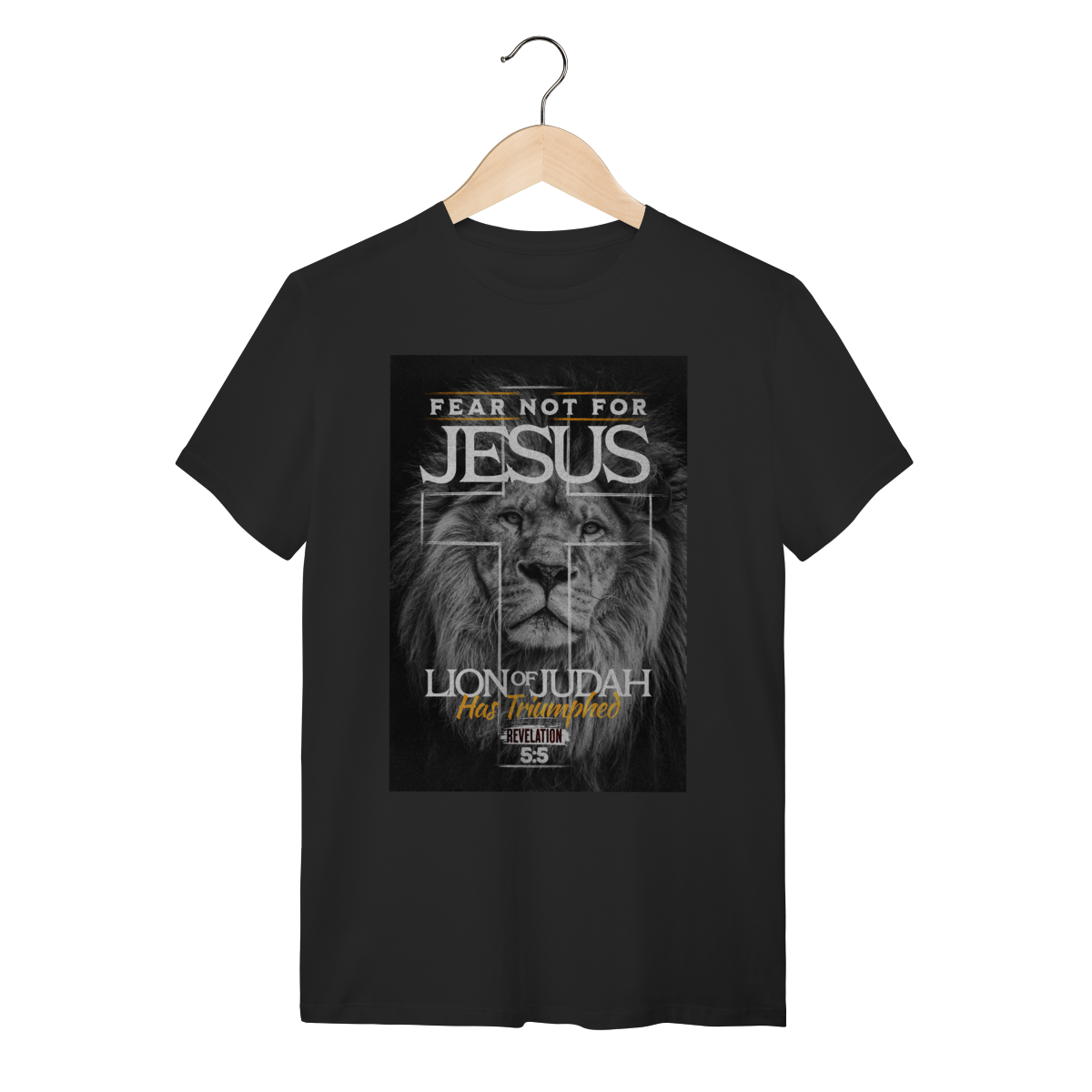 Camiseta Leão de Judá Fear Not - Estilo Realista - 100% Algodão