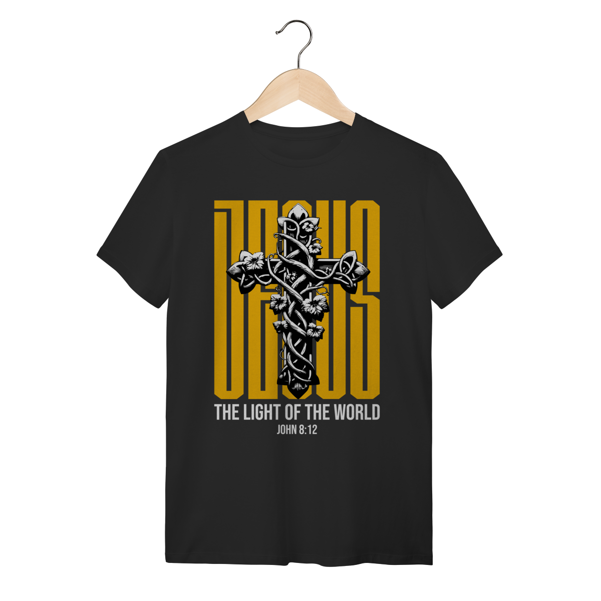 Camiseta Evangélica Jesus The Light of the World – João 8:12