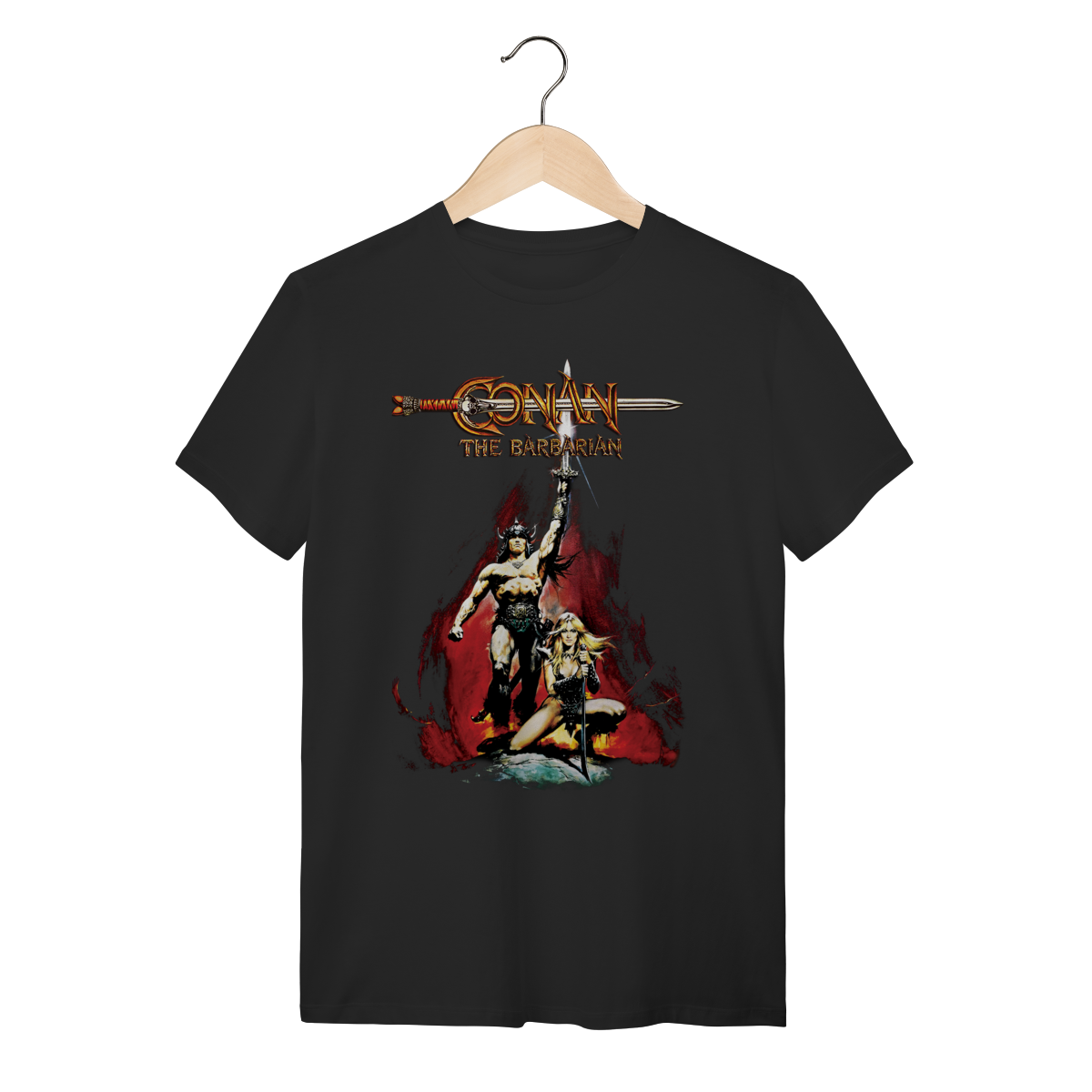 Camiseta Conan o Bárbaro - Arnold Schwarzenegger Retro Movie 
