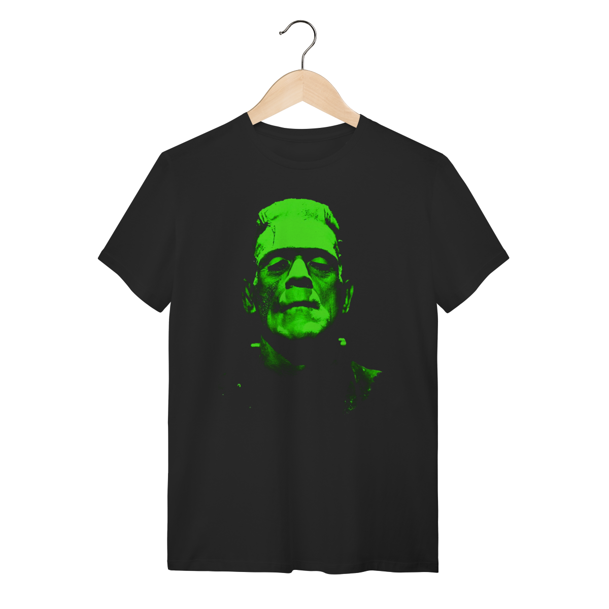 Camiseta Frankenstein – Estampa Monster Movie Verde Neon