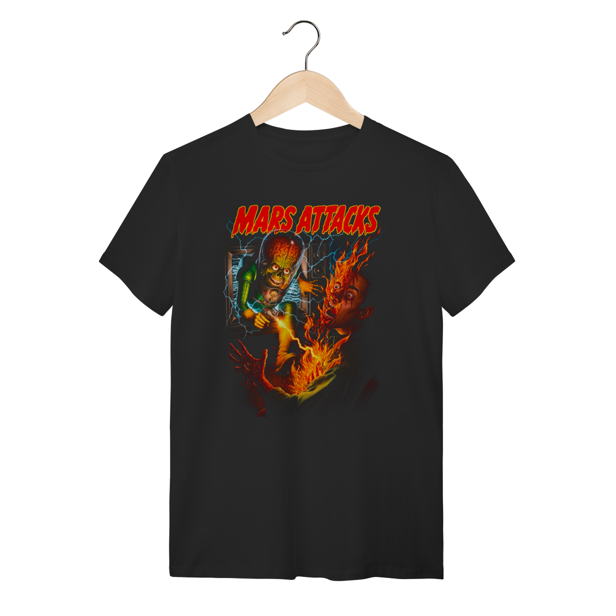 Camiseta Mars Attacks – Estampa Sci-Fi Retrô Tim Burton