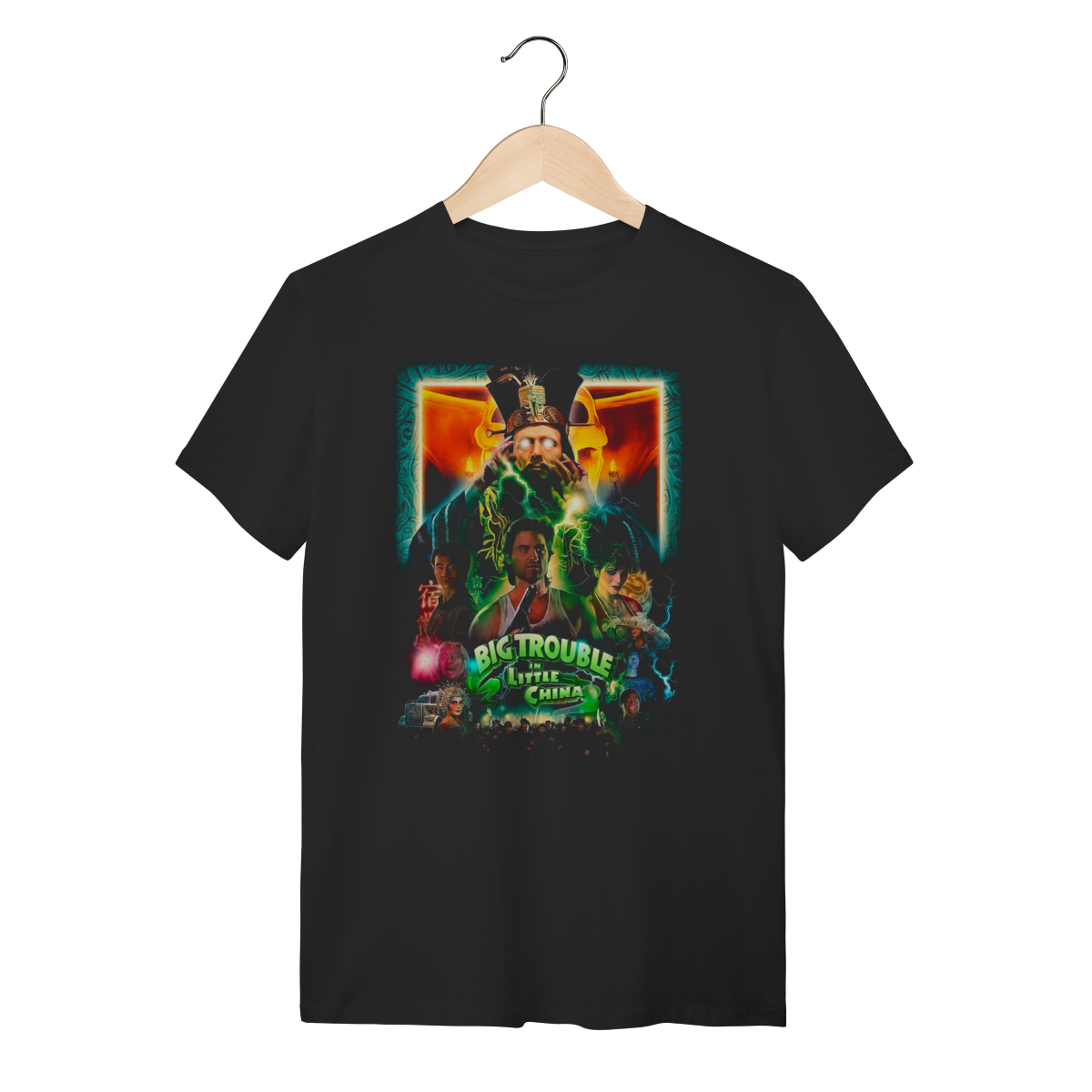 Camiseta Os Aventureiros no Bairro Proibido (Big Trouble in Little China) – Estampa Cult John Carpenter