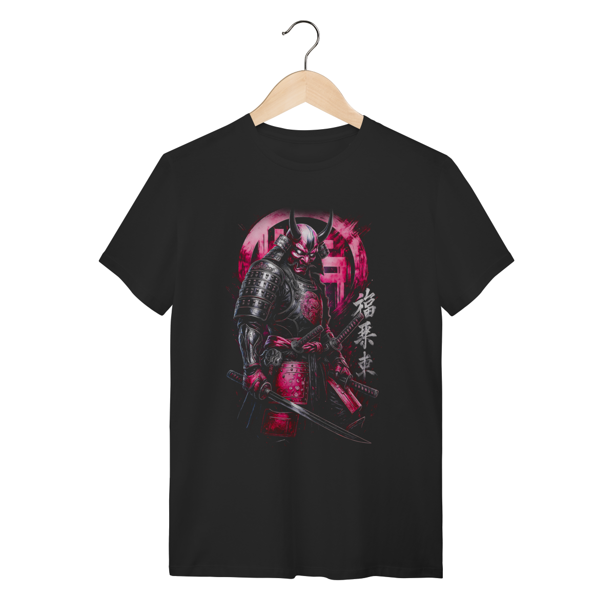 Camiseta Cyber Samurai - Pink Oni Armor 