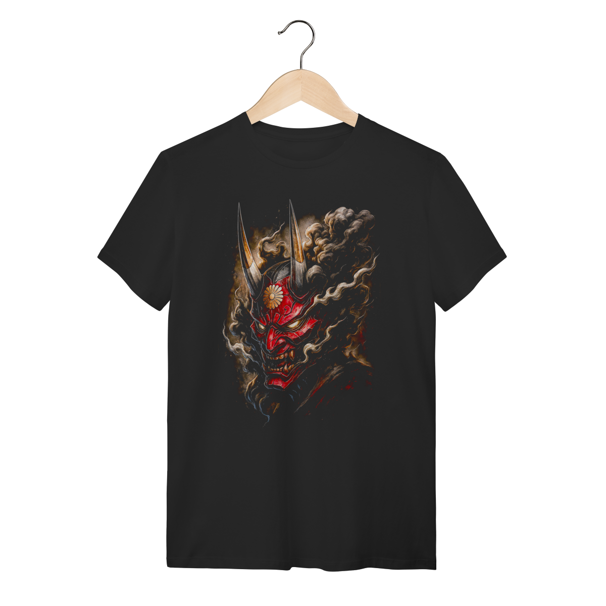Camiseta Crimson Hannya - Smoke & Gold 