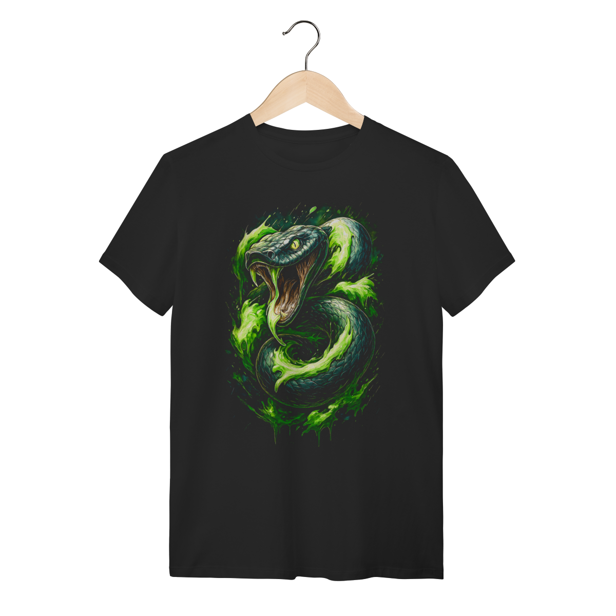 Camiseta Acid Viper - Neon Green Snake Art 