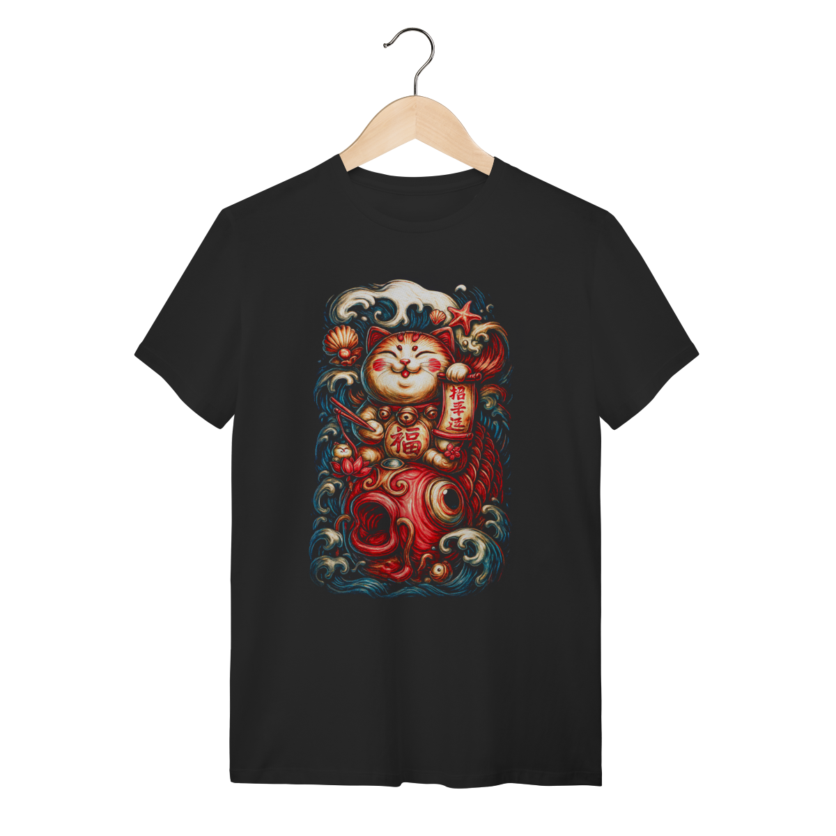 Camiseta Lucky Maneki-Neko - Great Koi Fortune 