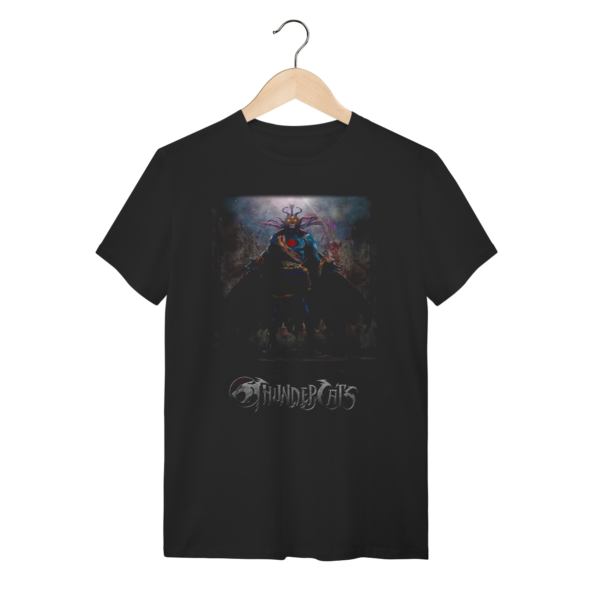 Camiseta Mumm-Ra ThunderCats Vilão Realista Preta Algodão