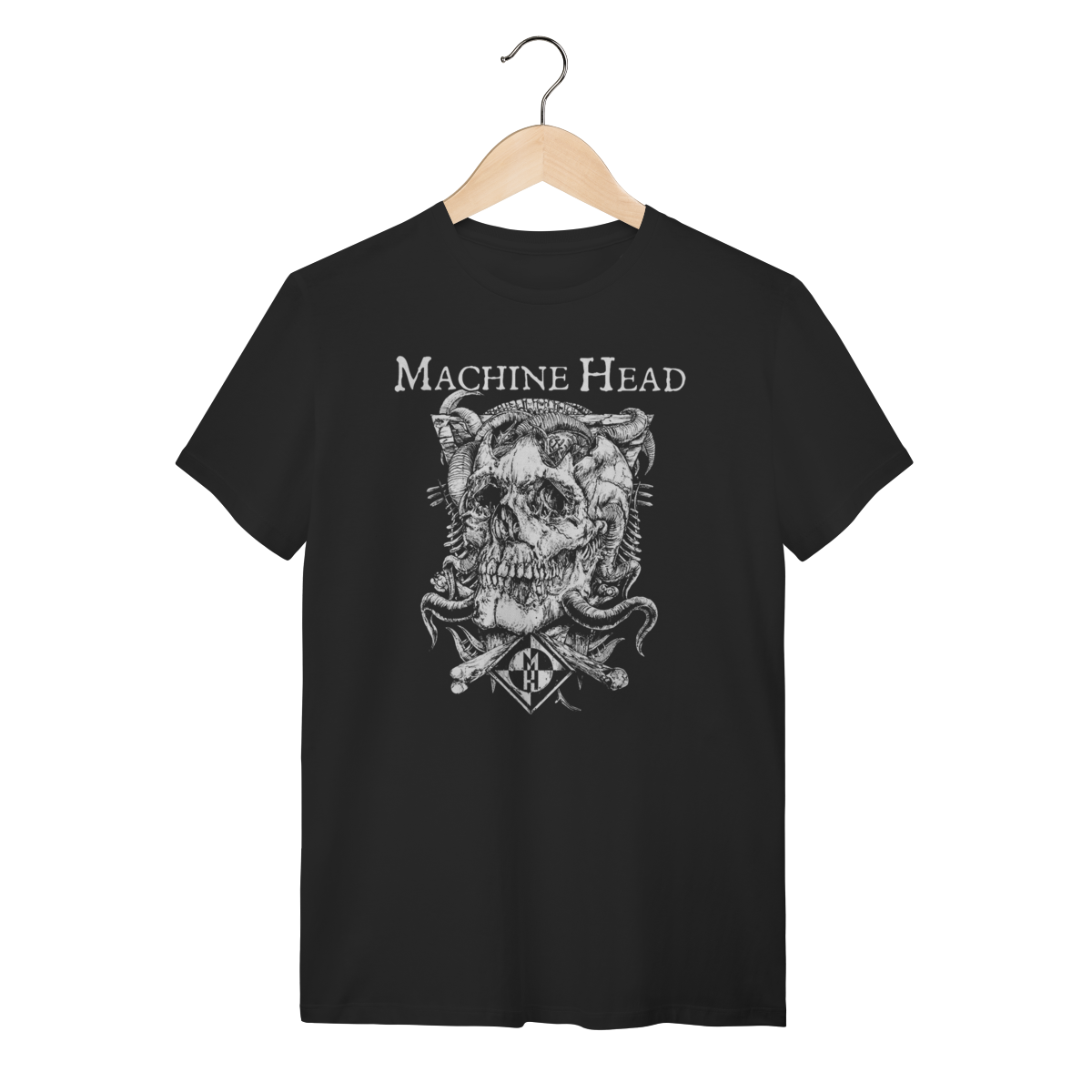 Camiseta Machine Head Skull Art - Metal Moderno e Streetwear