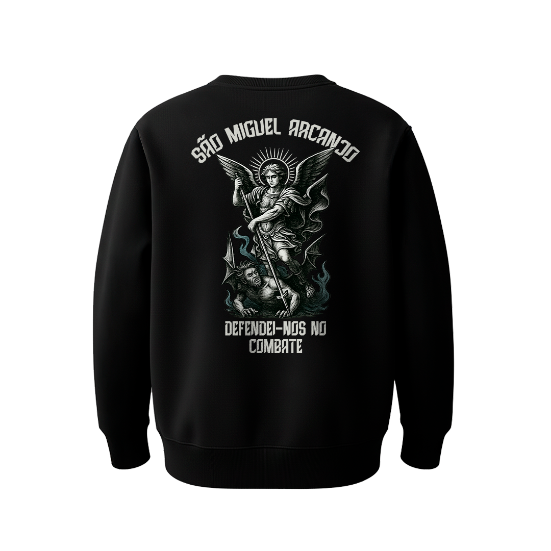 Moletom Prime Careca Preto Abba São Miguel Arcanjo