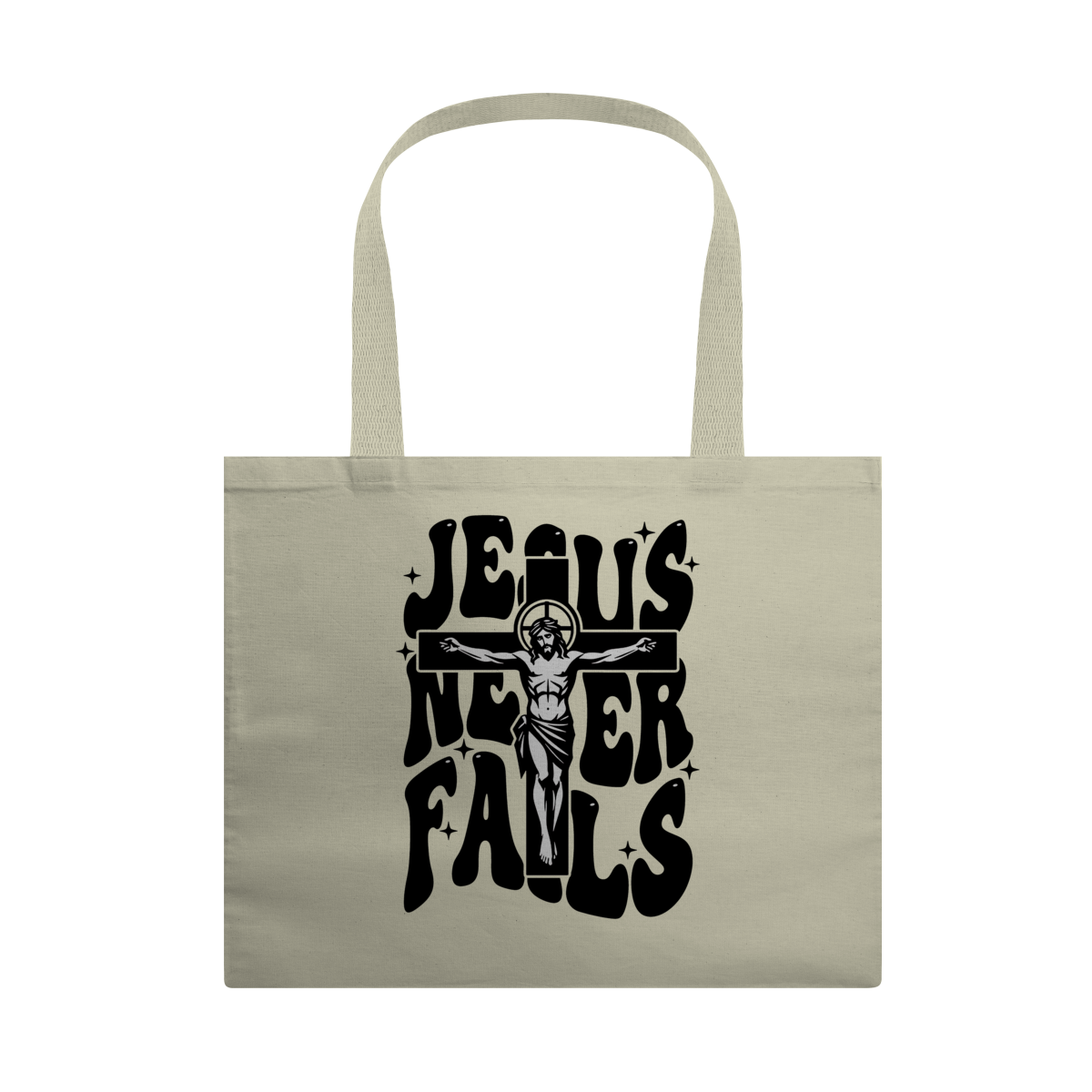 Nome do produto: Eco Bag Cru Abba Jesus Never Fails
