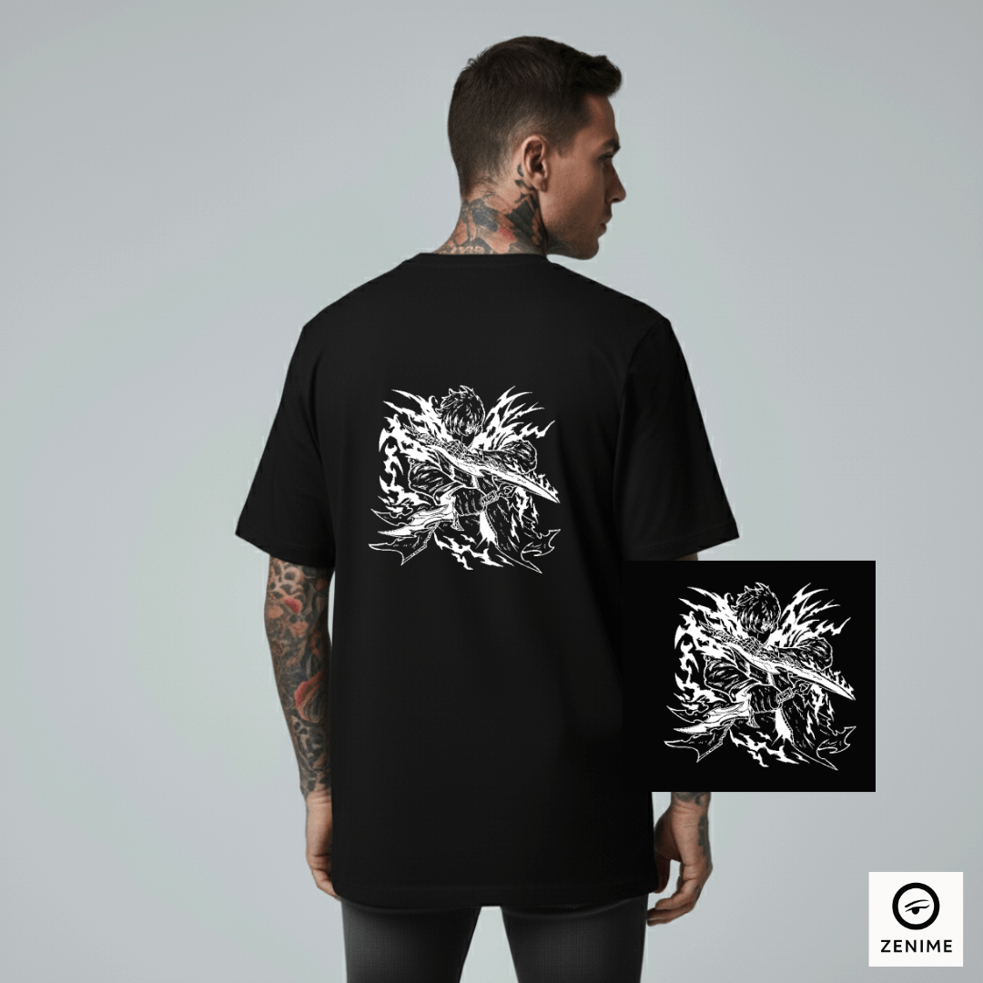 Nome do produto: Camisa Minimalista Solo Leveling (Oversized)