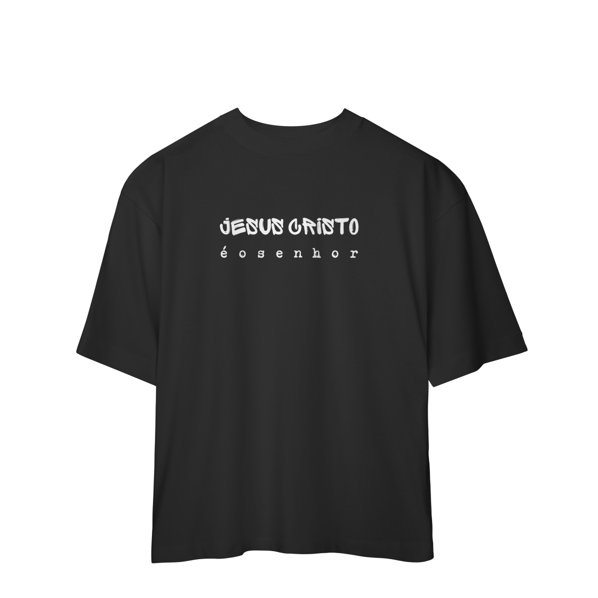 camisetas oversized-Jesus Cristo é o senhor