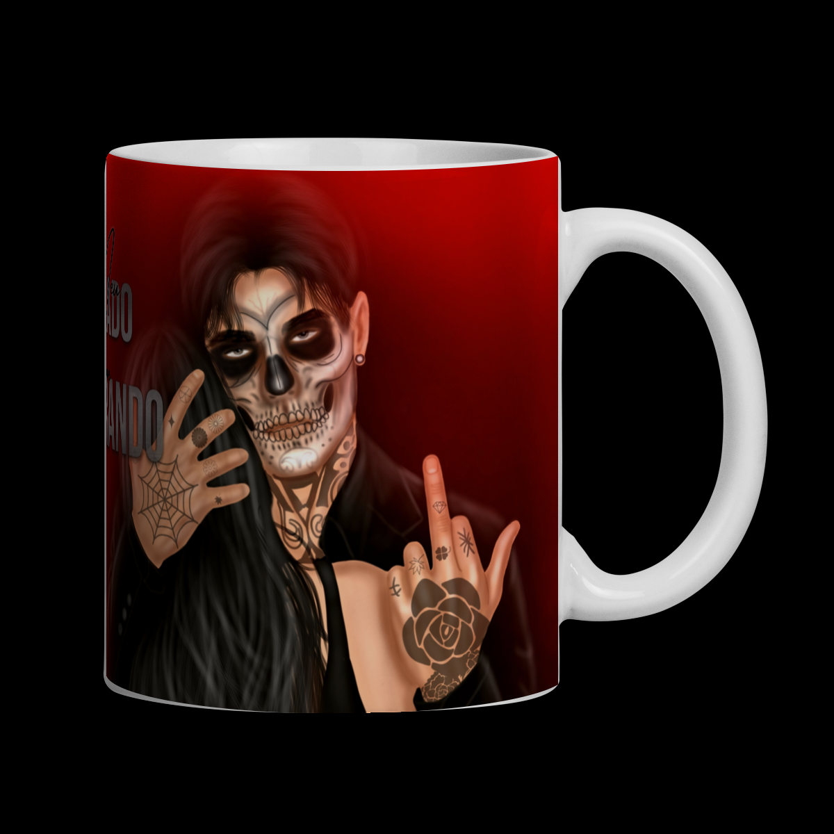 CANECA ILUSTRADA - KALAN E ARABELLA